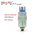 Solenoide de parada de 12V 340521A1 para Perkins