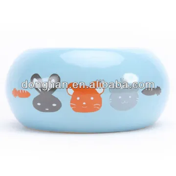 promotional round ceramic pet bowls wholesale