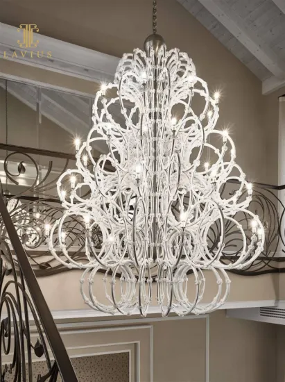 Quality huge artical deco glass chandelier modern