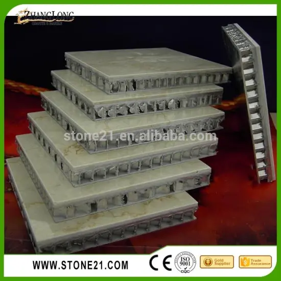 2016 hot selling super thin limestone panels with aluminium