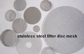 Stainless steel wire mesh ] stainless steel filter disc mesh