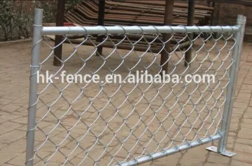Haotian galvanized construction chain link mesh temporary fence factory