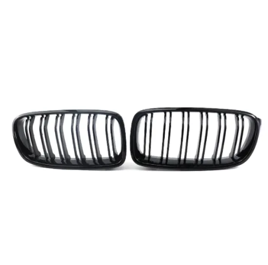 Gloss Black Dual Slats Front Grille for BMW 3 Series F30 M3 Style Upgrade