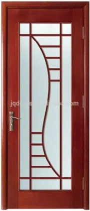 toilet wooden glass door,art glass wooden door