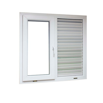 Beautiful White PVC Fixed Louver Casement Window