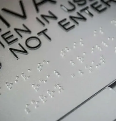 Braille under ADA auditorium number