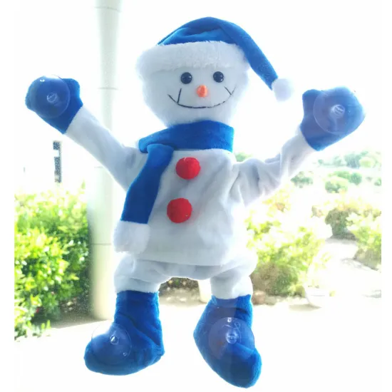 30CM window CLING SNOWMAN XMAS DECORATION BATTERY OPERATED
