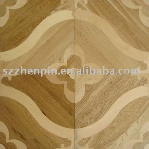 oak and maple wood mosaic parquet floor tile