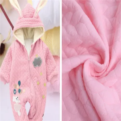 Skin-friendly Pink Air Layer Baby Jacquard Clothing Fabrics