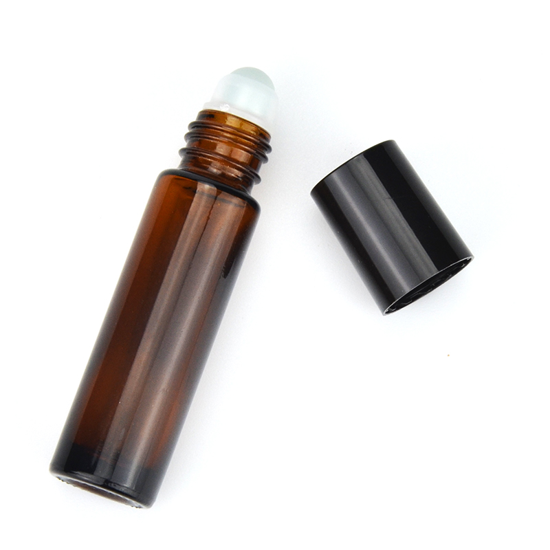 5ml 10ml 15ml minni travel size amber black egypt perfume oil glass roller on ball bottle