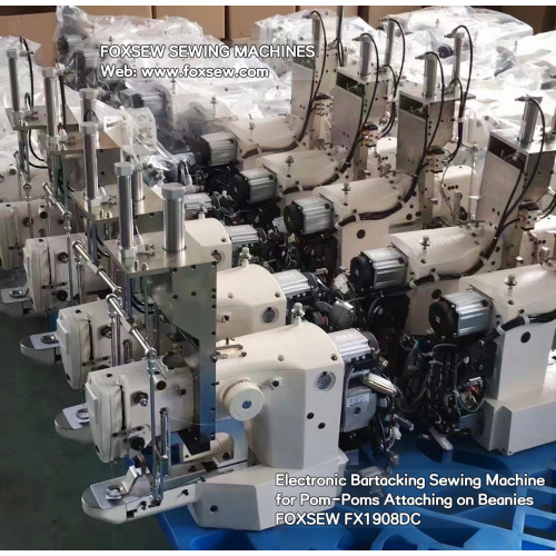 Pom-Pom Memasang Mesin Jahit Bartacking untuk Topi Beanie