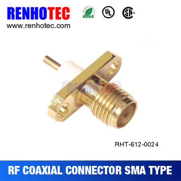 2016 Female 2-hole Flange Panel Mount sma connector