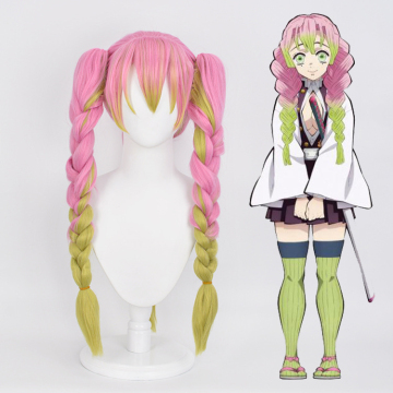 Japanese Anime Demon Slayer Kanroji Mitsuri 73cm Cosplay Wig