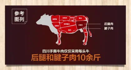 cooked spicy roast beef strip snacks