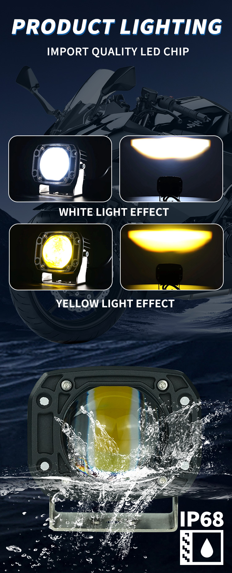 Motorcycle led fog light