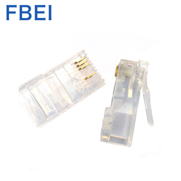 Conector RJ45 cabeza de cristal 8P4C conector