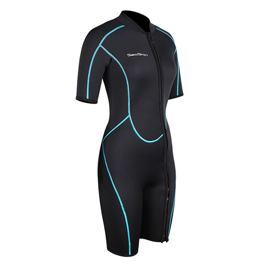 Seasin 3mm Neoprene Front Zip Shorty Diving Wetsuits