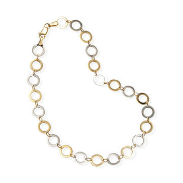 Danecraft two-tone small circle chain 24" necklace, very fashionable and well-matched