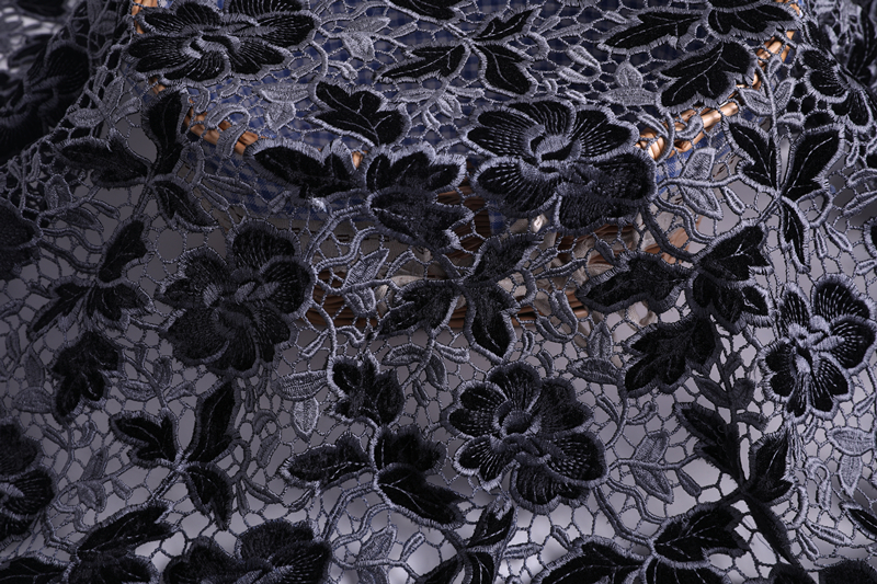 Chemical Lace Velvet Embroidery Fabric