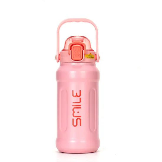 Custom Insulated Thermos Bottles with Straw and Handgrip: Perfect for Kids' School Use - 900ML & 1000ML Capacities