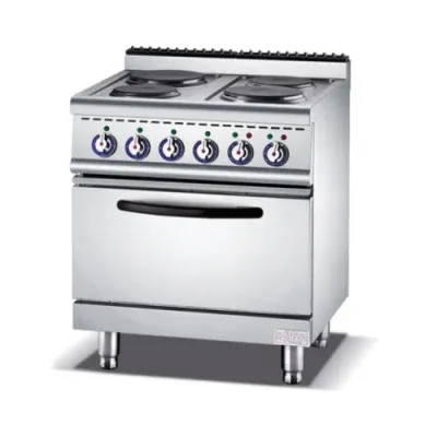 Electric 4 Hot Plate Cooker Combination Equipment Gas Range with Cabinet