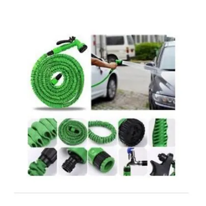 Magic flexible garden water hose Garden Hose reels +spray Gun Expandable Car watering hose connector Blue & Green 25-200FT