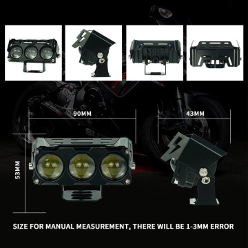 Yellow White 30w Fog Light Motorcycle LED Spotlights with High Low Beam