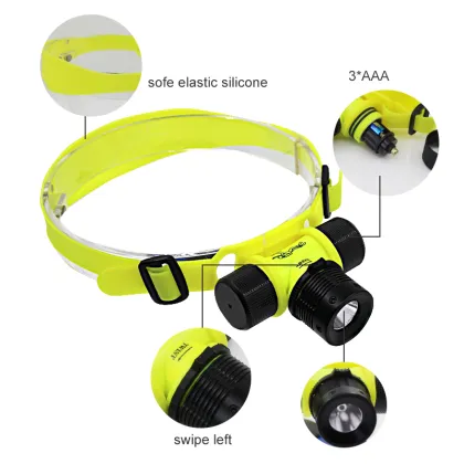 High Lumen Diving Swimming Waterproof Diving Headlamp