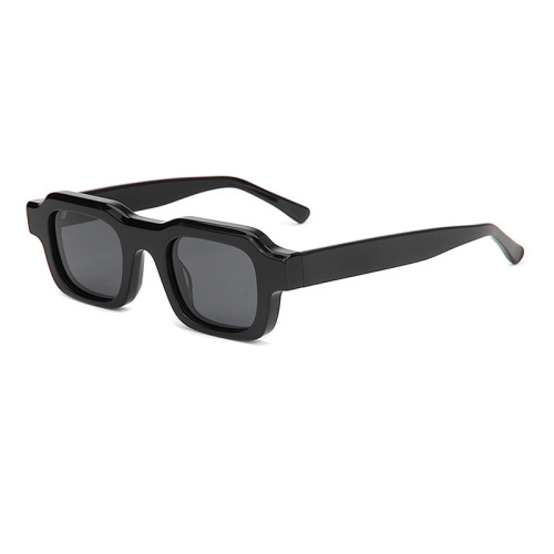 Thick Frame 90s Street Style Retro Square Sunglasses,Cellulose Acetate,Tac Lenses,Double-Rivet Hinge