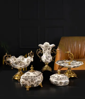 Uzbek Home Decor: Traditional Ornament Porcelain Jar Gallery