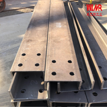 Canal de acero estructural en forma de U