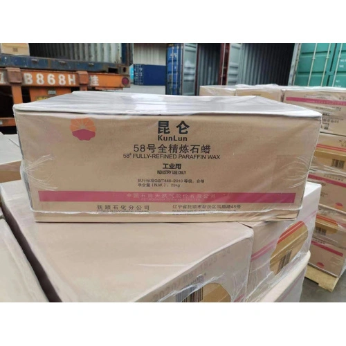 China Paraffin Wax Bulk Price Kunlun Brand Fully Refined 56 58 60 62 64  Block/Partical 25 Kg Carton - China 64-66 Paraffin Wax 25kg Carton  Slab/Block/Pallet, Fully/Semi Refined 56/58/60/62 Pallet