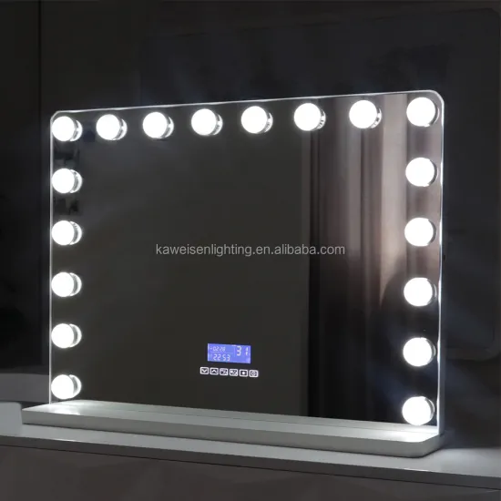 Professional Hollywood Style Makeup Mirror with 15 Dimmable LED Bulbs for Dressing Room and Cosmetics Application