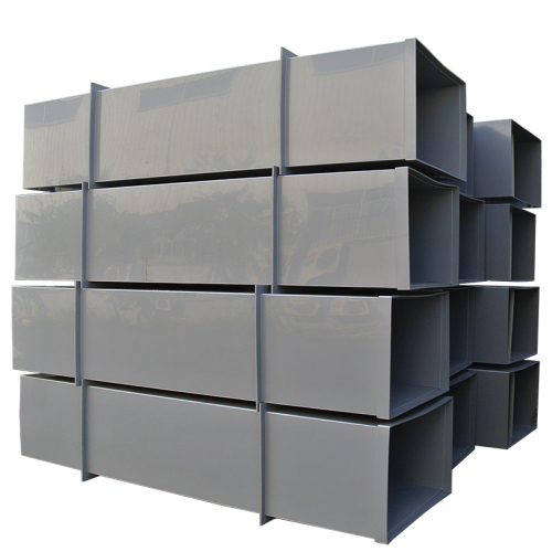Plastic ventilation pipe with rectangular shape