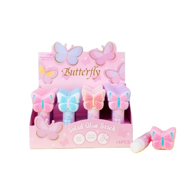 Weibo Non-toxic Fast Dry High Quality Pvp Butterfly Kawaii Gam Stick untuk Sekolah