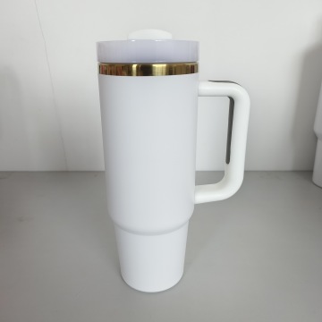 Laser Engraved 30oz Gold Tumbler with Lid and Straw