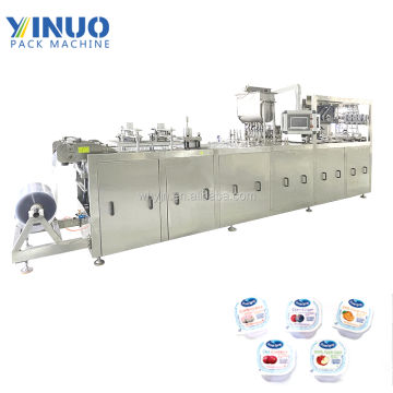 High-Volume Automatic Juice Cup Filling and Sealing Machine for Apple and Orange Juices