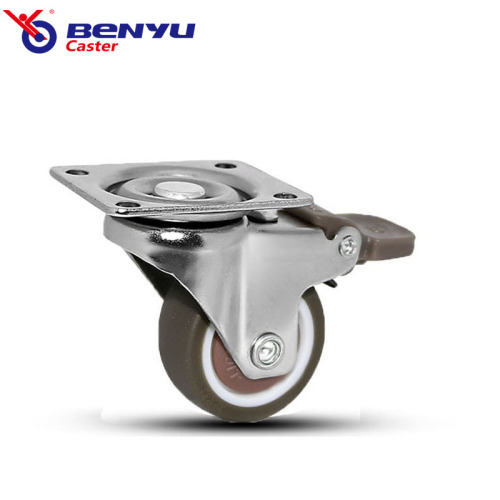 Quiently Running Light Duty Brake Caster Wheels