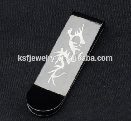 Fashion Stainless Steel Money Clip Dragon Design China Supplier