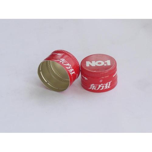 Recyclable closed proof aluminum screw cap for wine