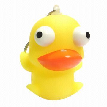 Squeeze Keyring, Made of Plastic, Eyes Jump-out While Squeezing the Doll, Customized Designs