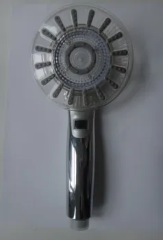 LED water shower with temperature remark on  handle