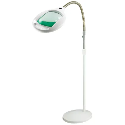 Sophisticated Tech Desk Lamp with Magnifying Glass for Close Work