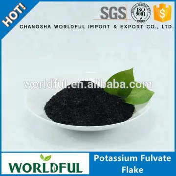 High purity bio organic fertilizer potassium fulvate shiny flake as watering fertilizer