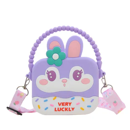 Cute Rabbit Silicone Handbag - Fashionable Gift Bag for Kids