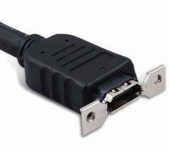 HDMI Male to Female Cable HDMI Cable With Screw Panel Molding Type and Gold-Plated Shell