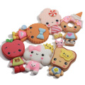 Kawaii Cartoon Essen Flache Rückseite Brot Donut Harz Cabochons Fit Telefon Dekoration Scrapbooking Handwerk DIY Zubehör