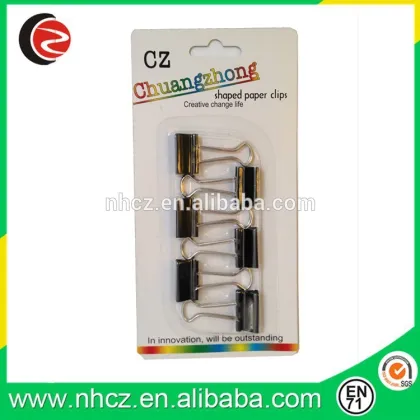 Blister Card Pack Black Binder Clip