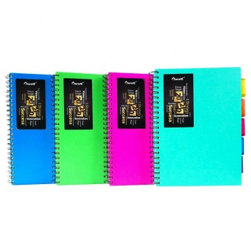 Dostosowany 5 kolorowy notebook A4 z osłoną i kieszenią PP