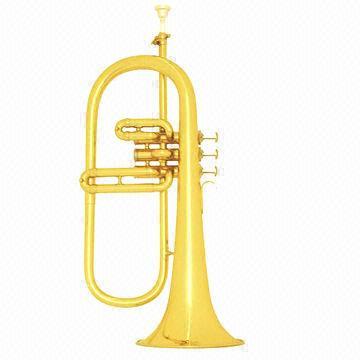 Gold Lacquer Flugelhorn, 12.3mm Bore